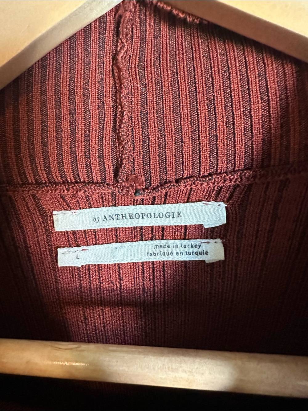 Anthropologie Brown Turtleneck Fall Sweater - Picture 3 of 3